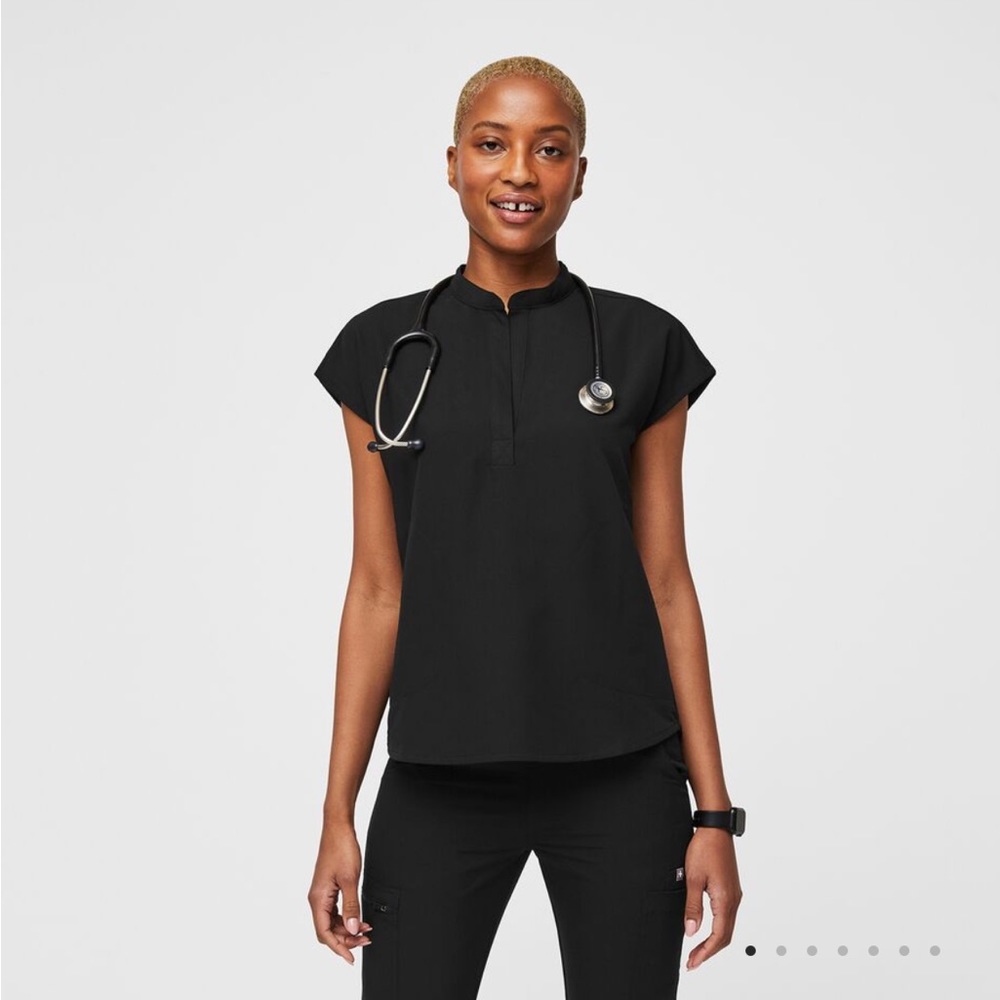 Figs Rafaela Oversized Scrub Top Size XS In Black